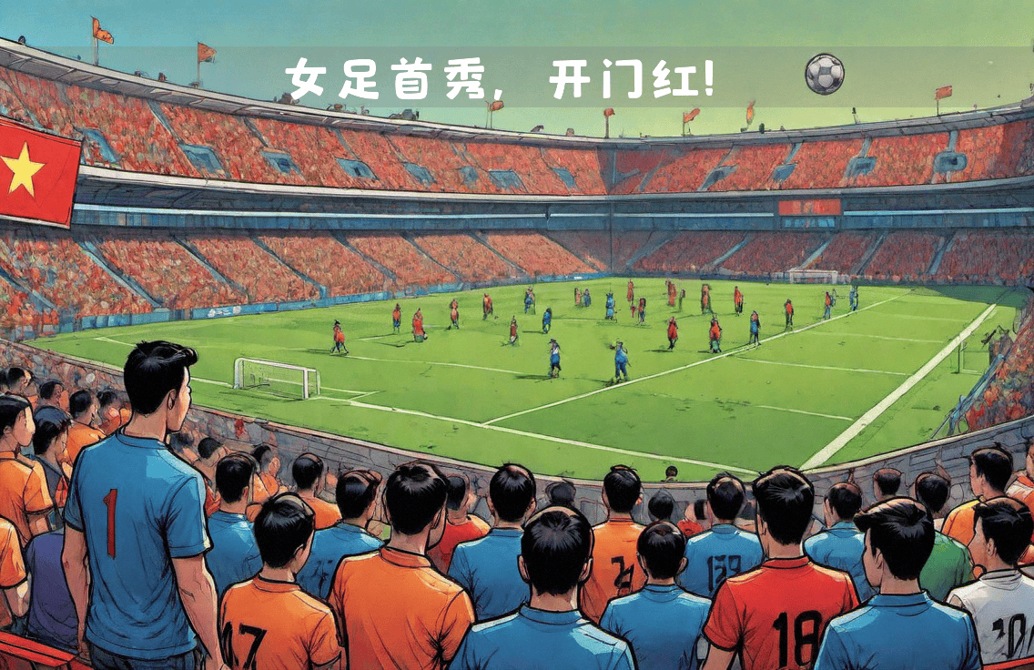 中国女足球员努力备战大赛，争夺赛场胜利